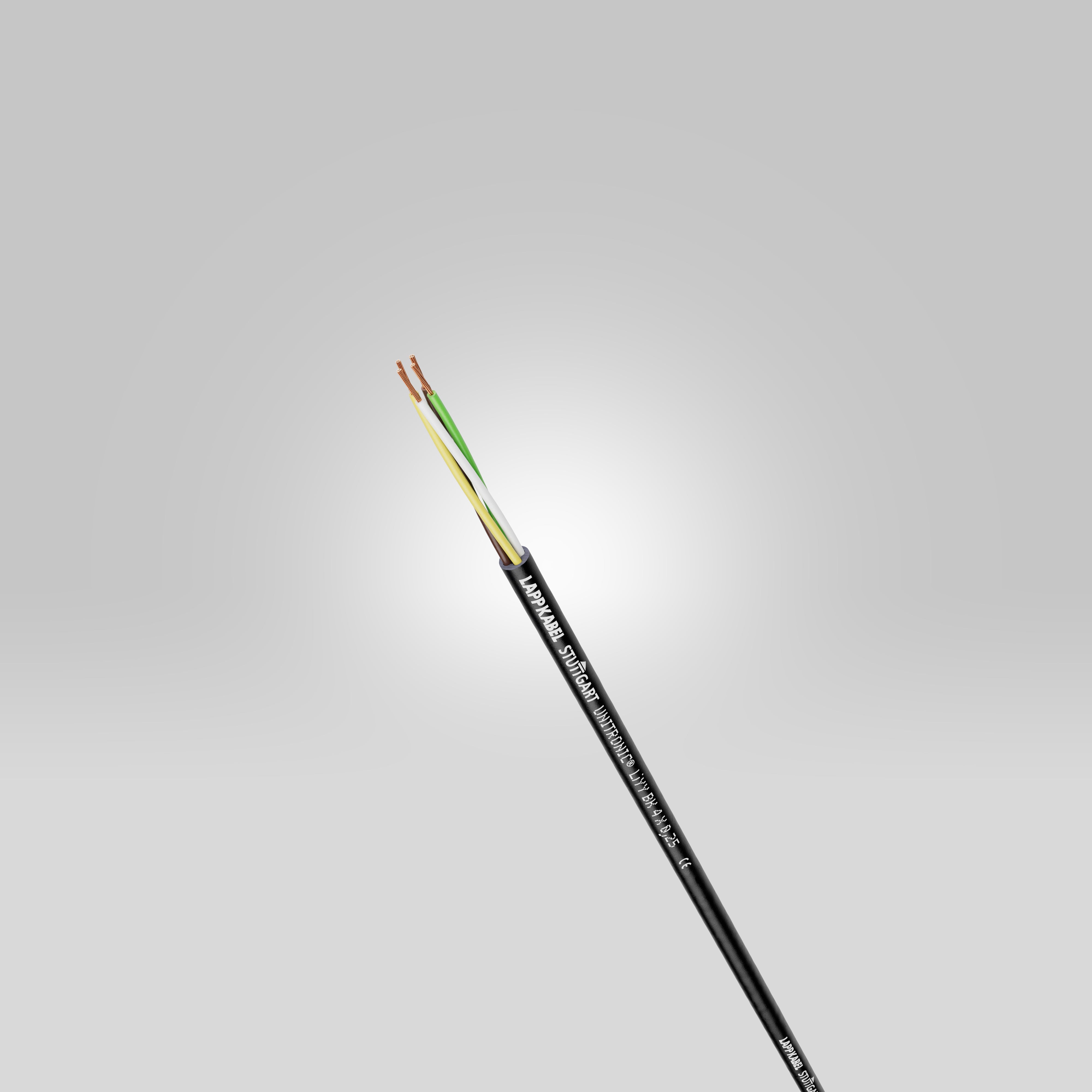 UNITRONIC LiYY 16x0,25 BK - Cablu de date cu cod de culoare DIN 47100, negru/rezistent la raze ultraviolete/utilizare în exterior