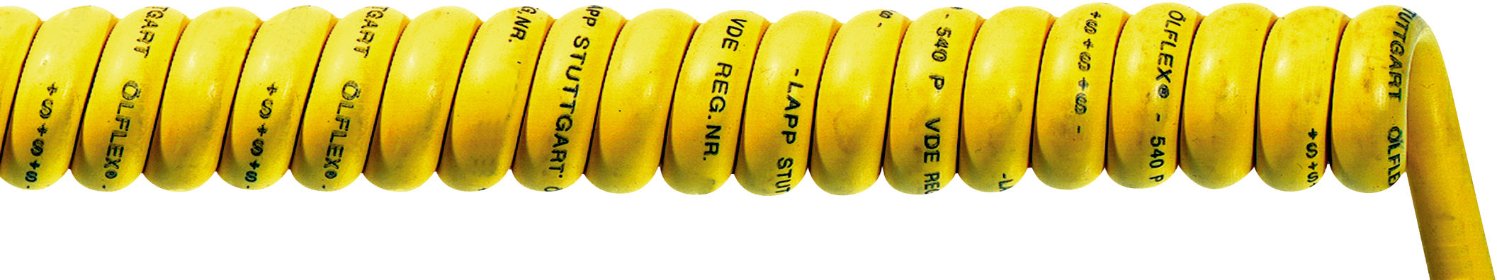 ÖLFLEX SPIRAL 540 P 5G1,5/1200 - Cablu spiralizat, cu izola?ie exterioara din PUR, fara halogeni, cu forta mare de revenire