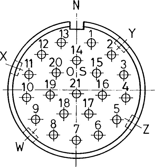 202020AA+40200121 KOMBINATION RUNDSTVB. - Conectori circulari cu pini pentru cositorire 21-pini ?i 26- pini