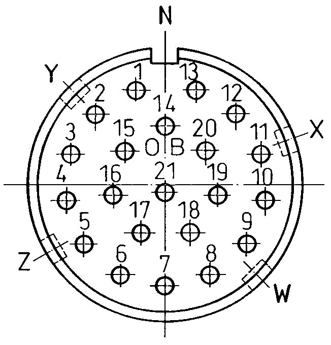 202050AF+40250121 KOMBINATION RUNDSTVB. - Conectori circulari cu pini pentru cositorire 21-pini ?i 26- pini