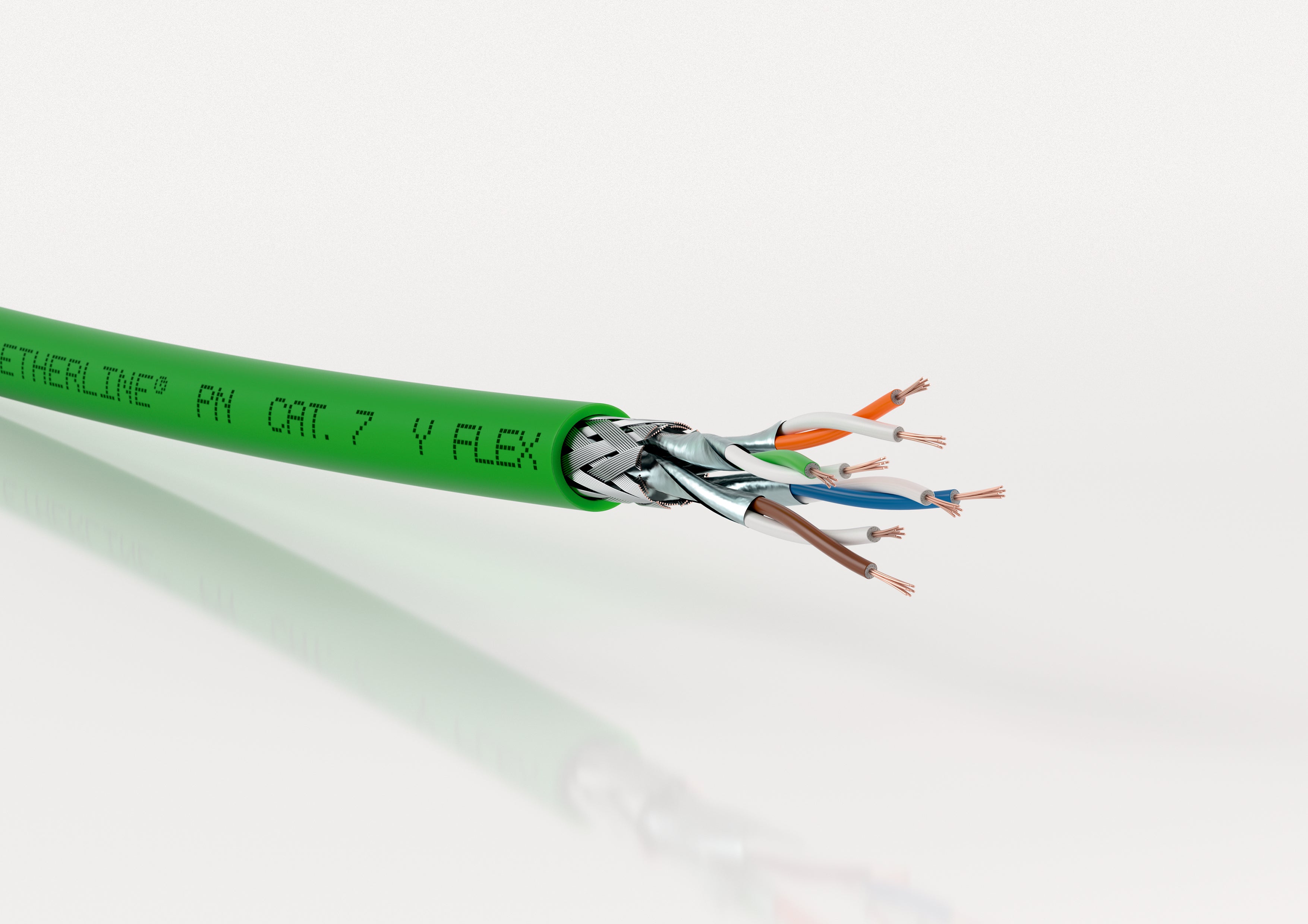 ETHERLINE PN CAT.7 Y FLEX A - Cablu Ethernet apartinând categoriei 7, clasa F pentru utilizare flexibila - testat pâna la o valoare de 600 MHz