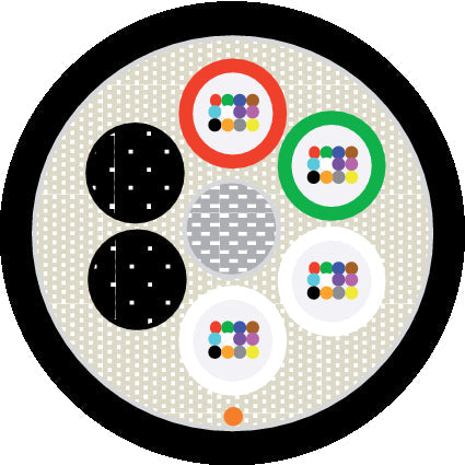 HITRONIC HVN-MINI 1000 12x12E 9/125 OS2 - Cablu de exterior destinat instalarii în tuburi prin suflare cu aer