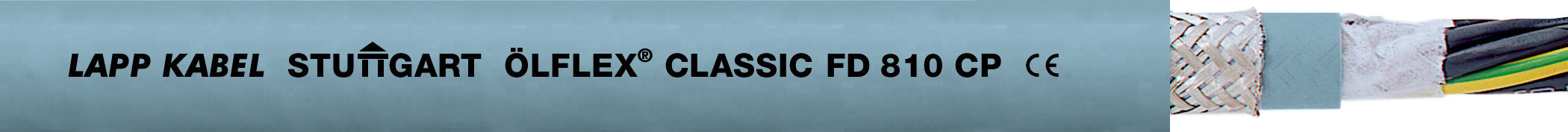 ÖLFLEX CLASSIC FD 810 CP 2X0,75 - Cablu de control super flexibil, ecranat, cu conductori izolati cu PVC si manta din PUR, rezistent la ulei si abraziune