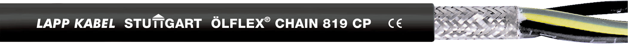 ÖLFLEX CHAIN 819 CP 2X1,0 - Cablu de comanda ecranat foarte flexibil, cu izola?ie conductor din PVC ?i înveli? exterior robust, rezistent la ulei - certificat