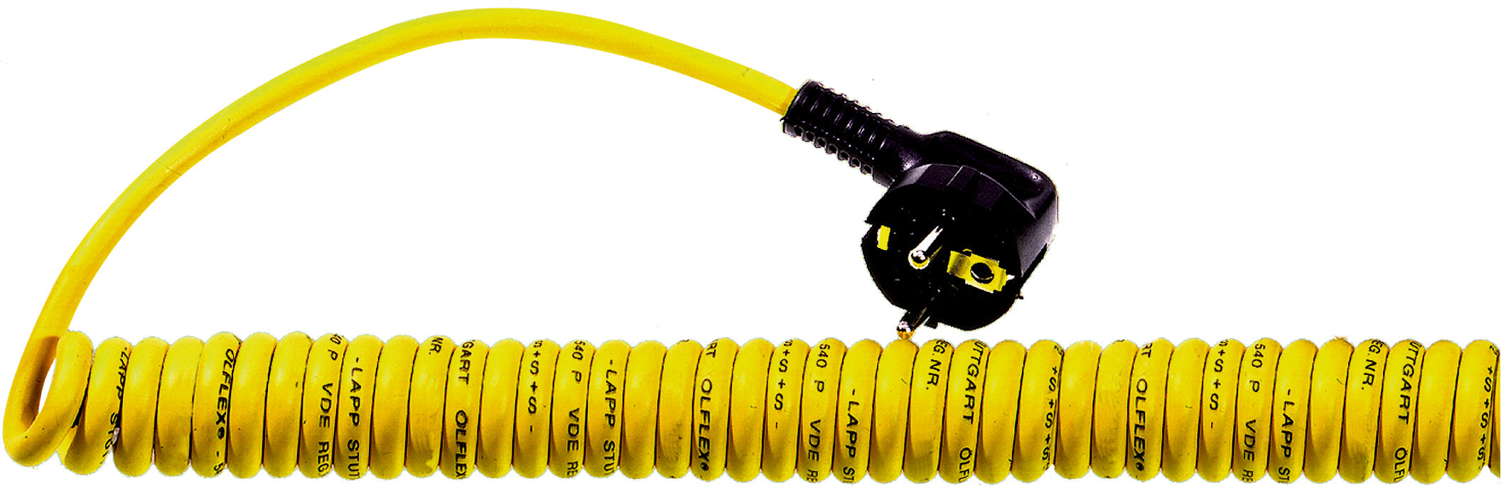 ÖLFLEX SPIRAL 540 P 3G1,5/600 SHOCKPLG - Cablu spiralat robust cu for?e de restabilire ridicate ?i ?tecar SchuKo