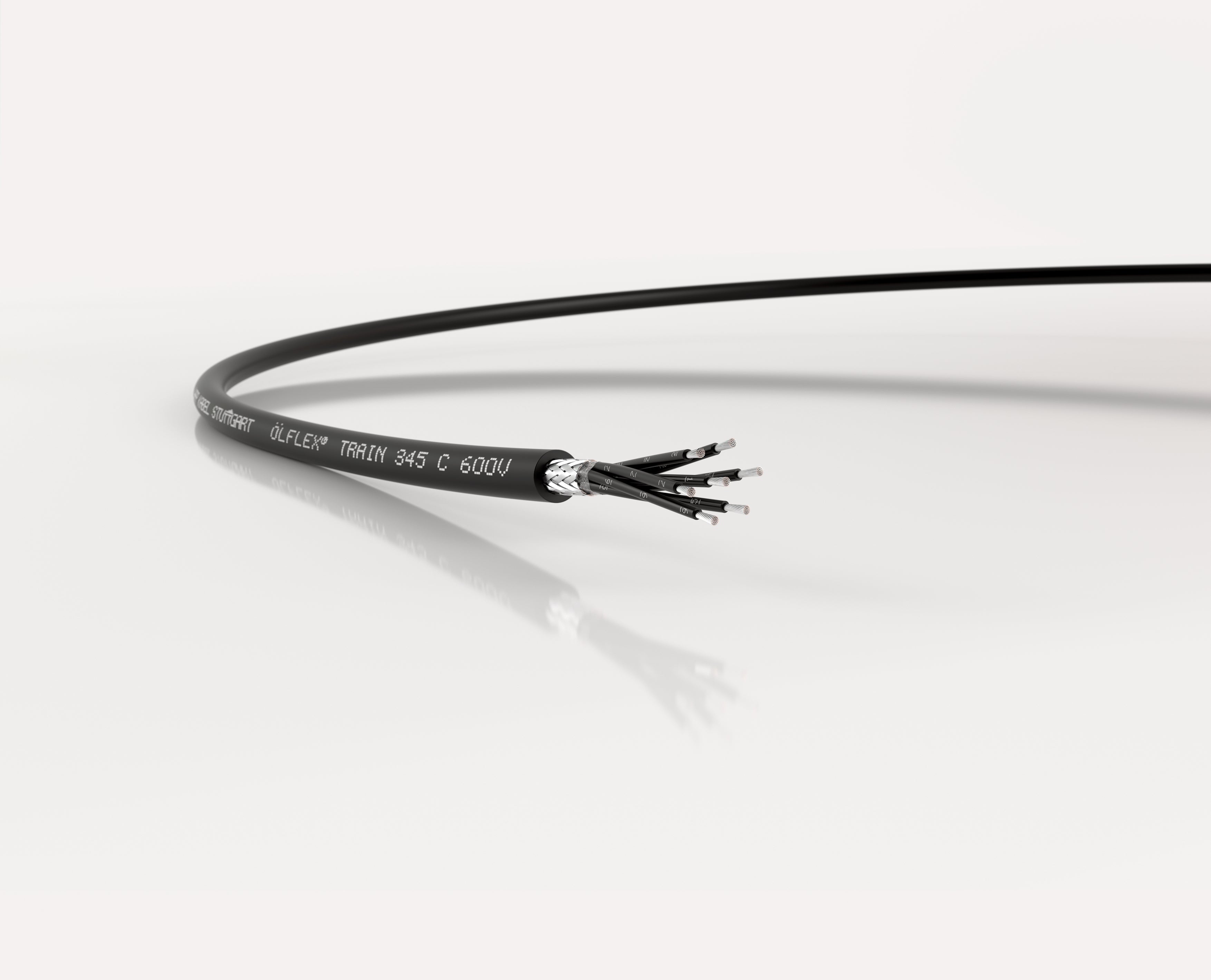 ÖLFLEX TRAIN 345 C 600V 4X4 - Cablu multiconductor ecranat conform cu EN 50306-4 5E tip MM S pentru cerin?e ridicate în aplica?ii feroviare