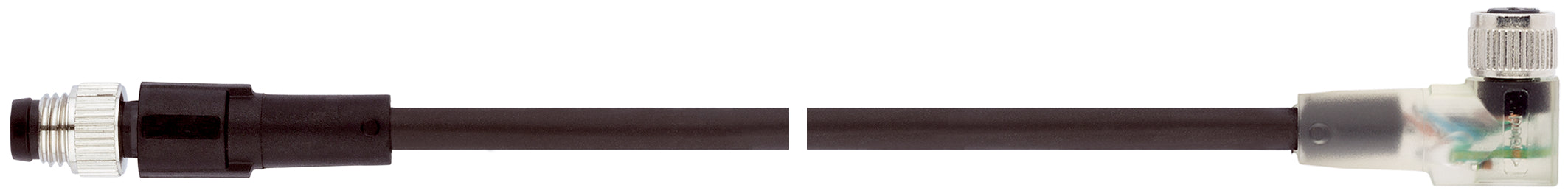 AB-C3-M8MS-0,6PUR-M8FA-2L - Cablu cu conectori M8 fisa si priza