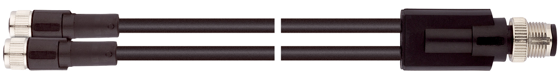 AB-C3-M12Y-0,3PUR-M8FA-2L - Fisa M12 în Y si doua prize M8