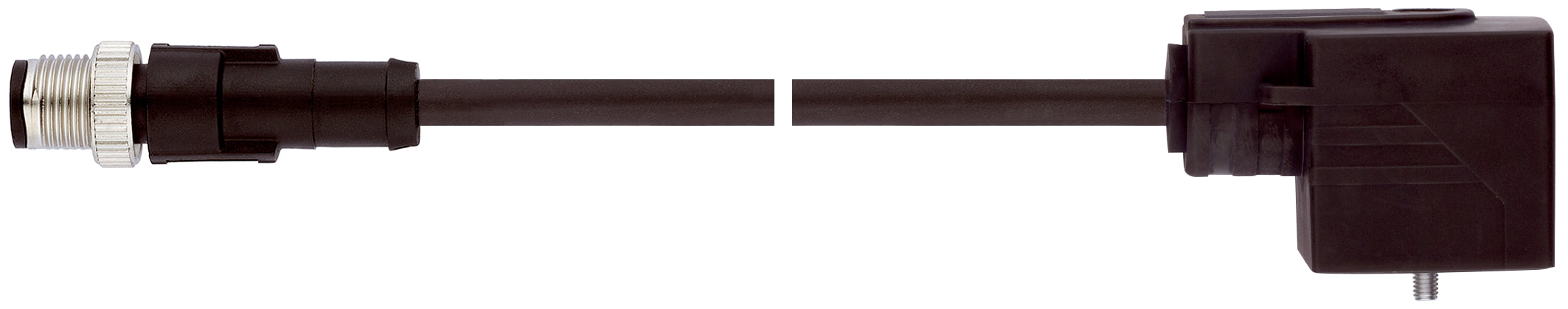 AB-C3-M12MS-0,6PUR-B-1L-S - Conector de electroventil cu fisa M12 dreapta