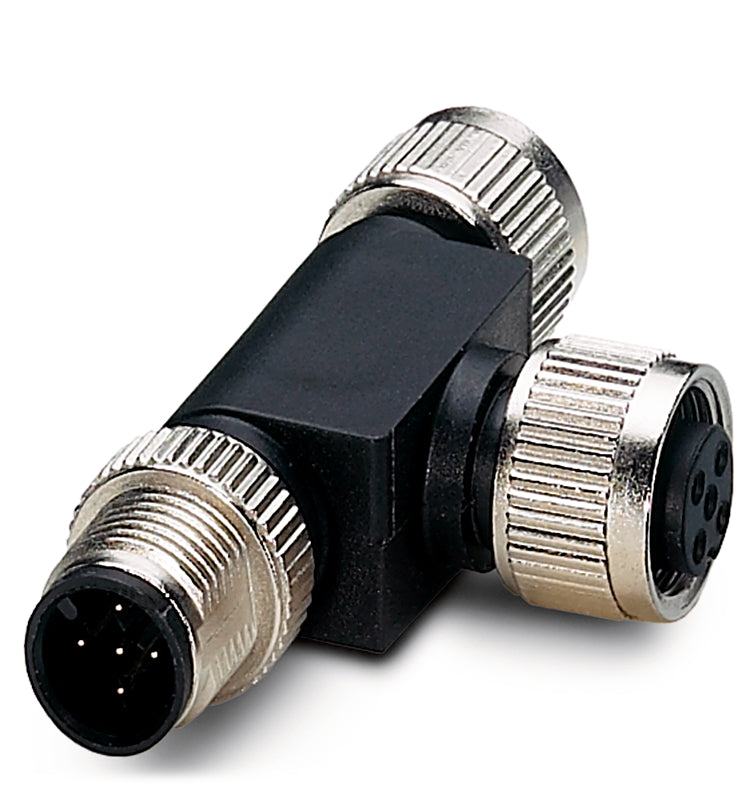 AB-C5-M12T-2XM12FS DN - Distribuitor T paralel M12 pentru cablare senzori / actuatoare sau magistrale CAN/ DeviceNet