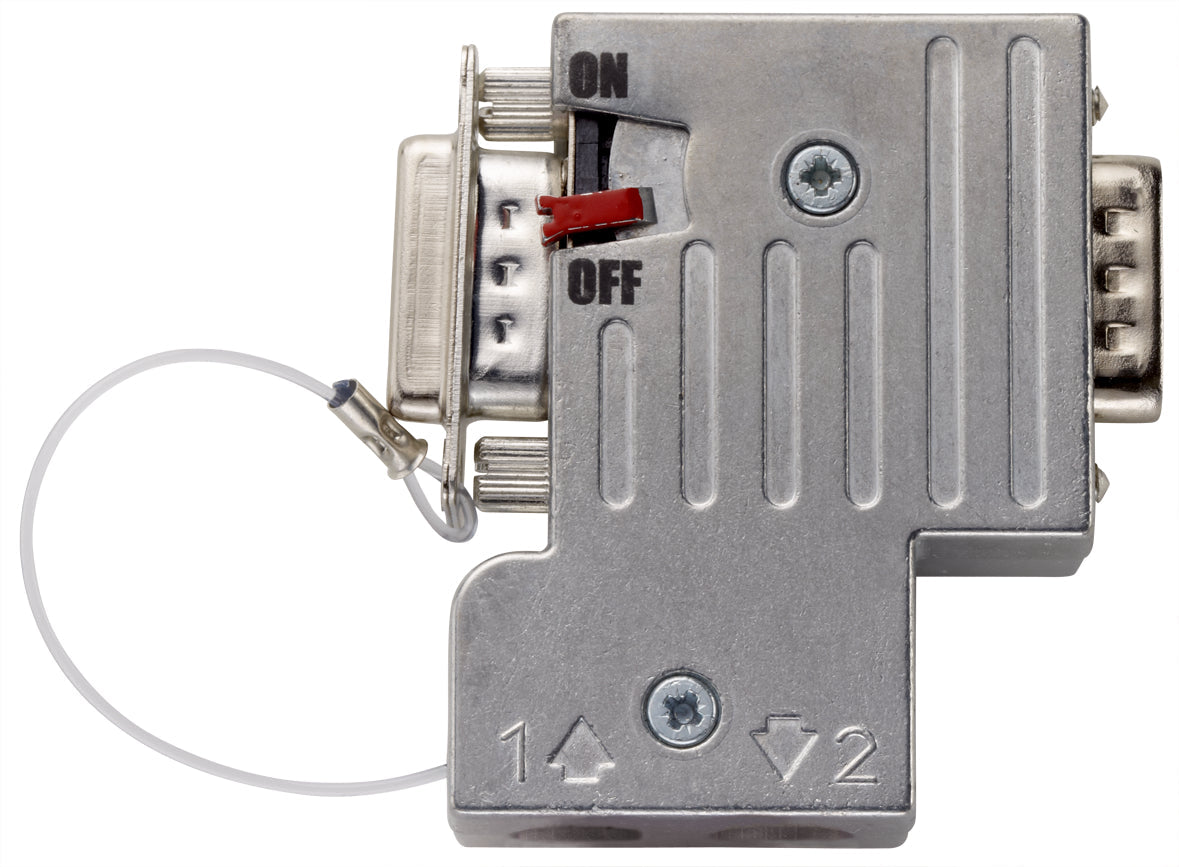 ED-PB-AX-M12-PRO - Conector PROFIBUS cu carcasa complet metalica, cu conectori M12 cu conexiune tip arc