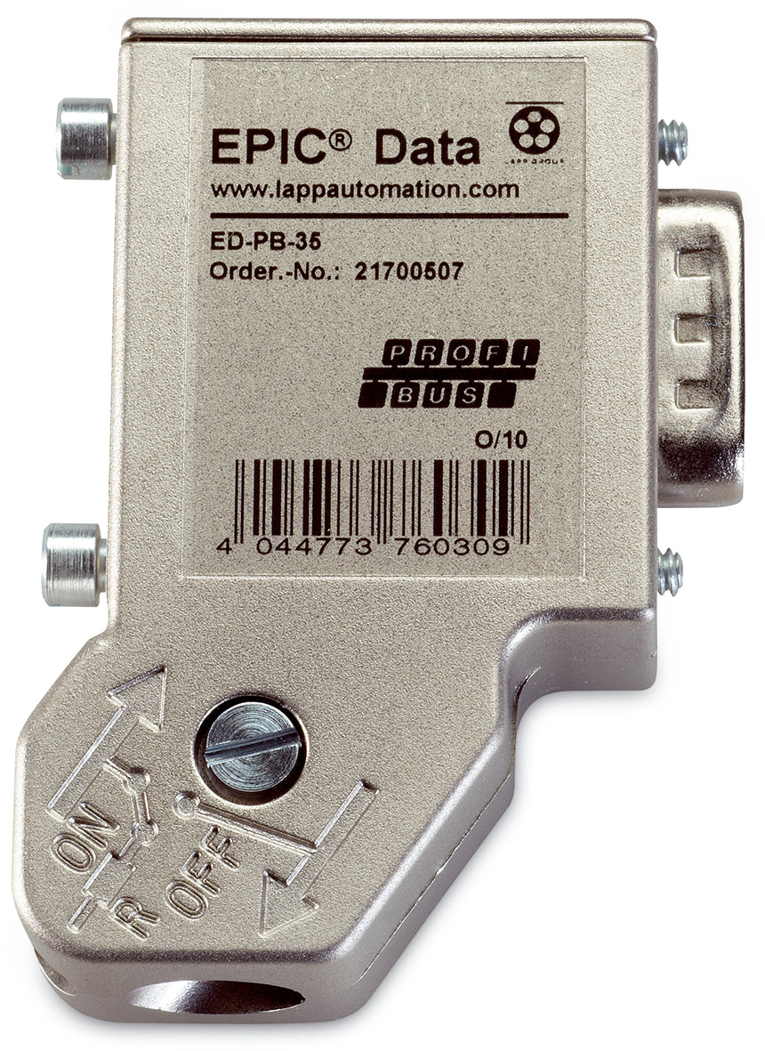 ED-PB-90-LED - Conector de PROFIBUS cu fi?e, cu conexiune cu ?urub/M12 / REPEATER