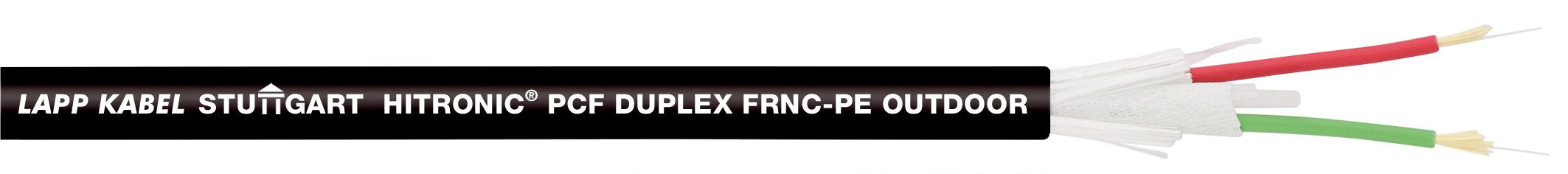 HITRONIC PCF DUPLEX FRNC-PE outdoor<p><font color="#AAAAAA">Cabluri din fibre placate cu polimer cu două fibre (Duplex), versiune de exterior și interior</font></p>