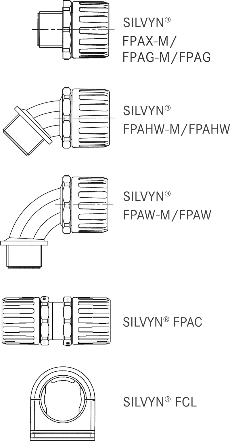 SILVYN FPAS PA6 21 / 16,7x21,2 BK