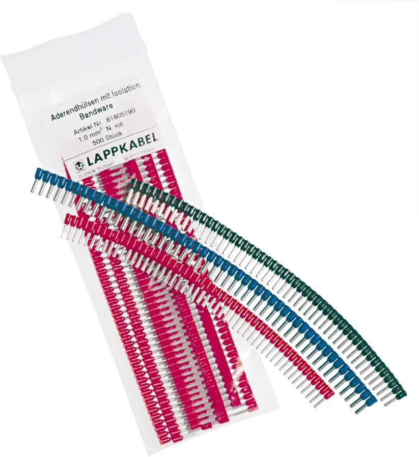 END SLEEVES DIN STRIPS 1.5 BK