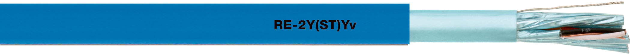 UNITRONIC RE-2Y(ST)YV PIMF 2X2X1,3 BU - Cablu de instrumentatie cu manta întarita si perechi ecranate în folie metalica