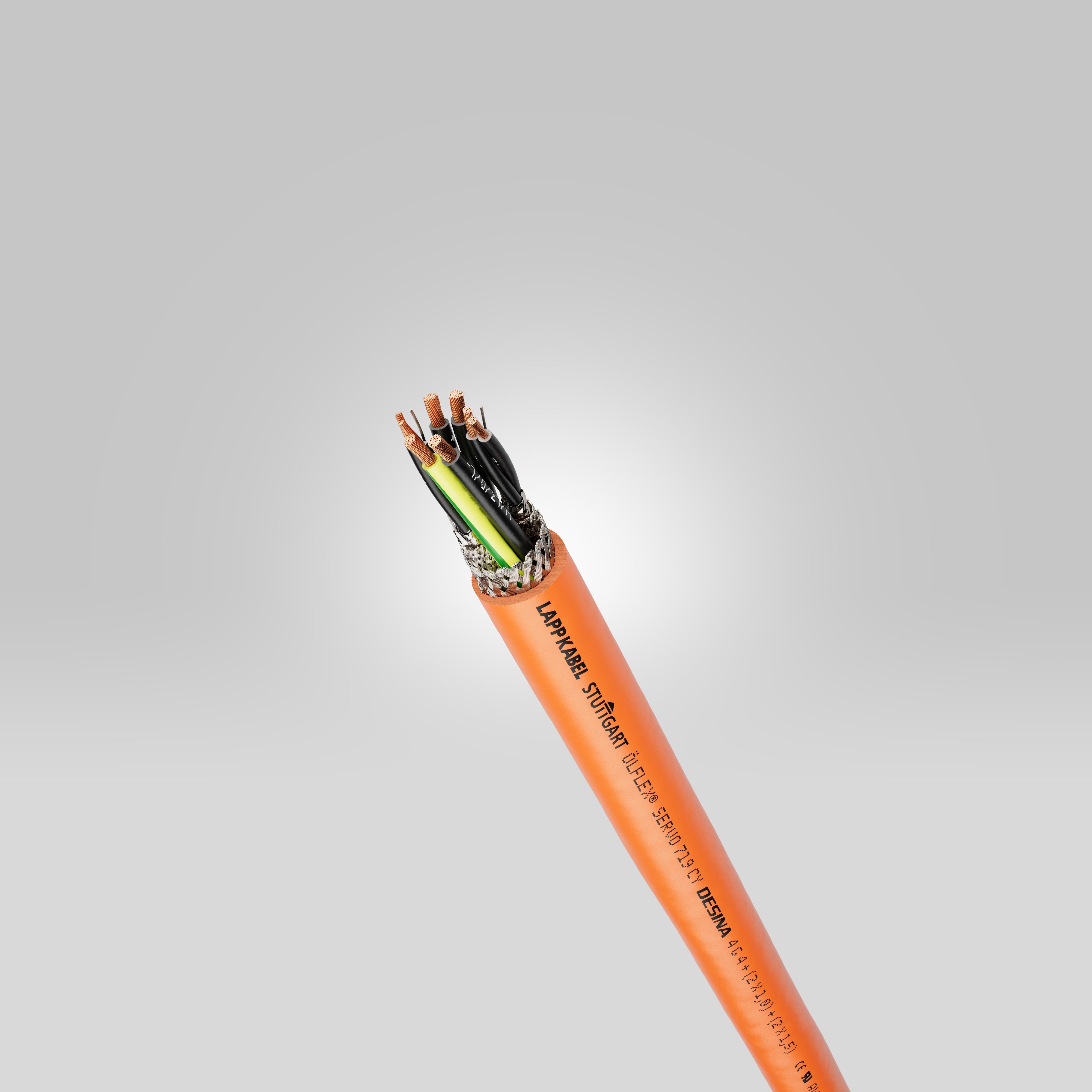 ÖLFLEX SERVO 719 CY 4G4+(2x1)+(2x1,5) - Cablu ecranat, cu capacitate redusa, cu izola?ie exterioara din PVC, pentru pozare fixa, certificat pentru America de Nord