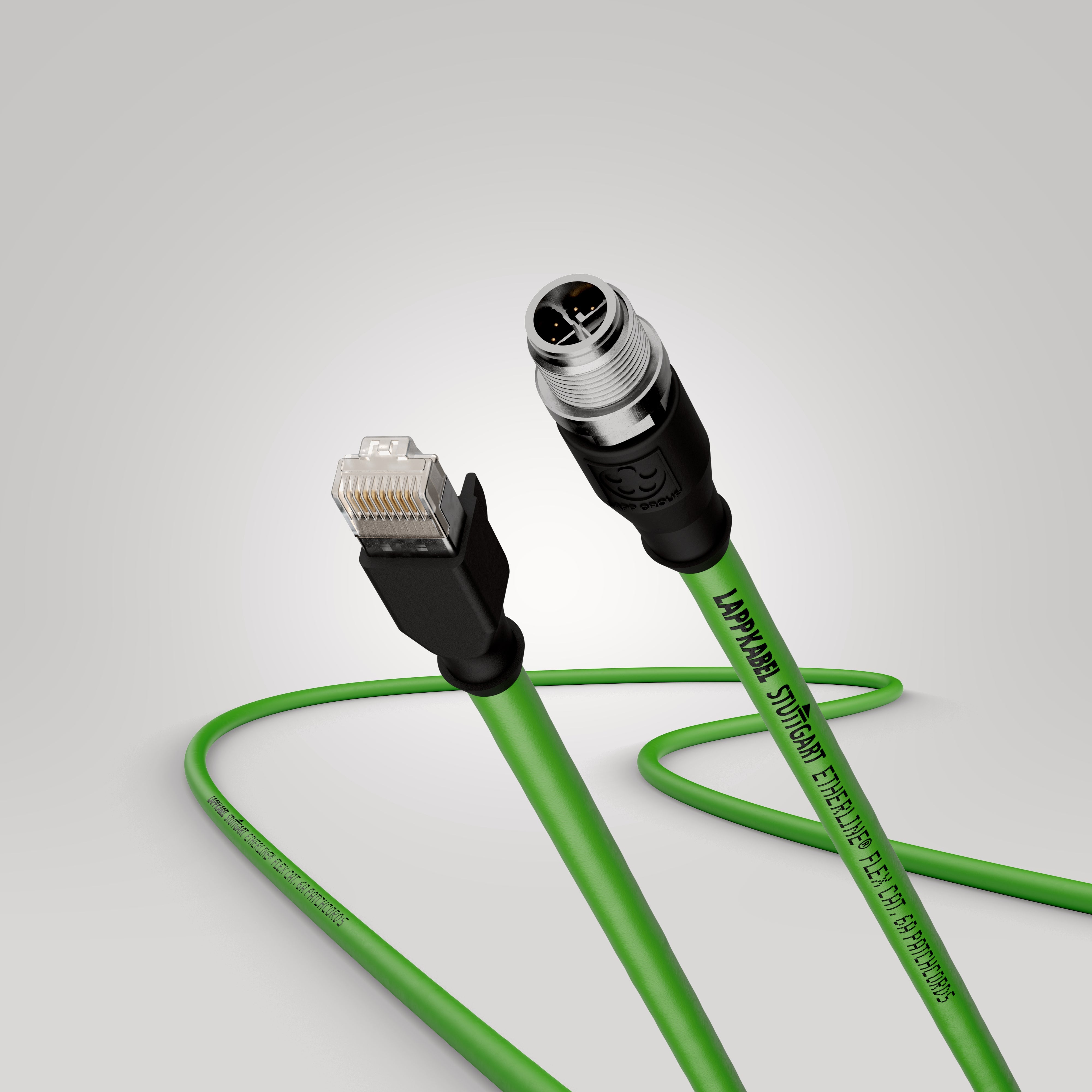 IE-6A-M12XF-S-10-P-4-26-7-RJ45 - Cablu patch preconfec?ionat, realizat pe baza produsului nostru ETHERLINE® Cat.7 FLEX.