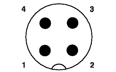 AB-C4-M12MS-F0,75 - Conector M12 pentru montare pe santier santier
