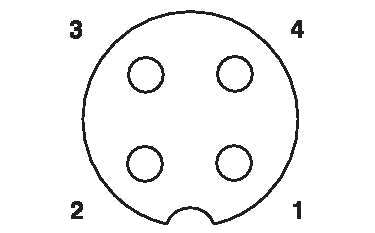 AB-C4-M12FS-F0,75 - Conector M12 pentru montare pe santier santier