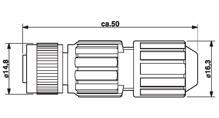 AB-C4-M12FS-F0,34 - Conector M12 pentru montare pe santier santier