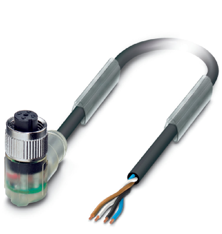 AB-C4-2,0PUR-M12FA-3L - Conector M12 fisa sau priza si un capat liber