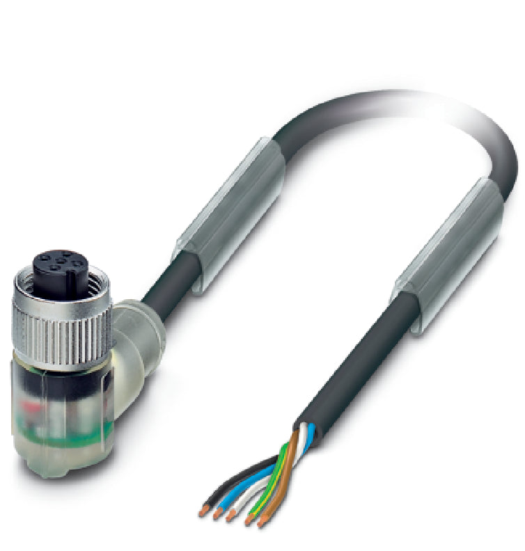 AB-C5-5,0PUR-M12FA-3L - Conector M12 fisa sau priza si un capat liber