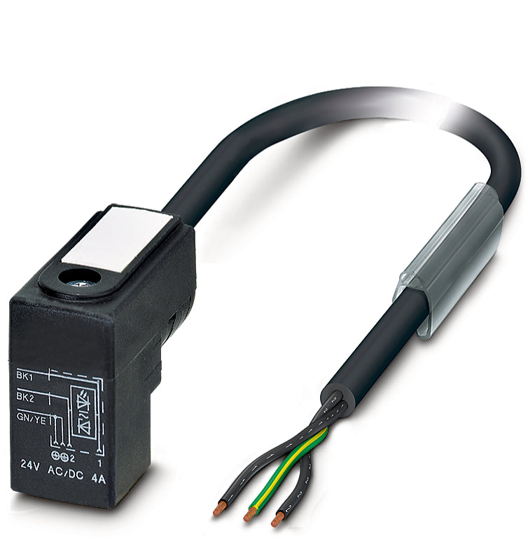 AB-C3-5,0PUR-C-1L-S - Conector de electroventil cu cablu cu capat liber