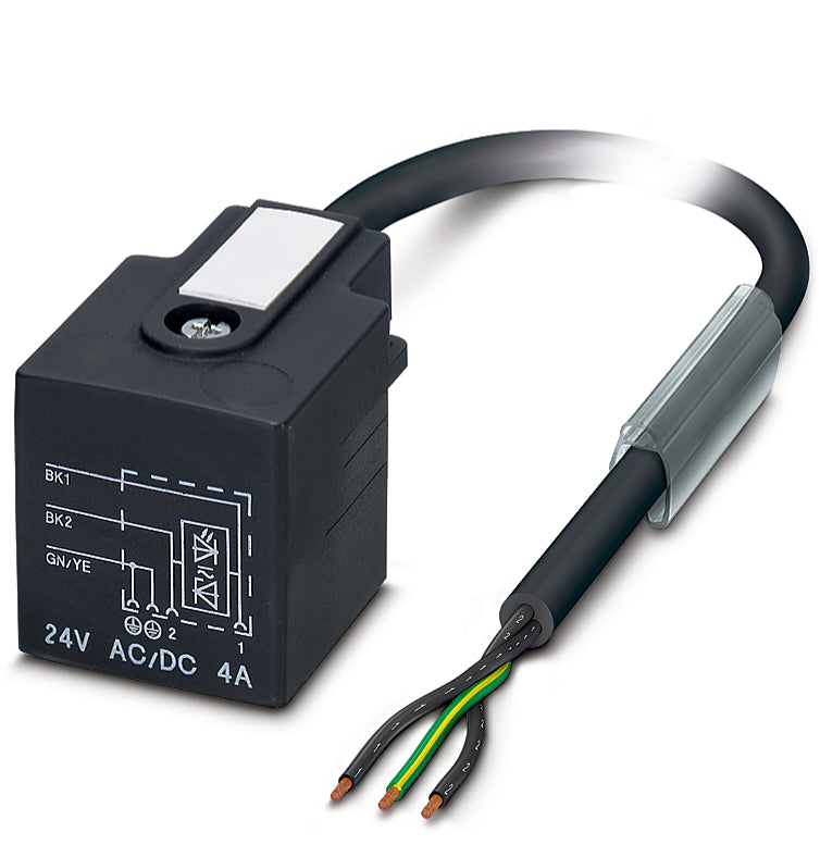 AB-C3-10,0PUR-A-1L-S - Conector de electroventil cu cablu cu capat liber