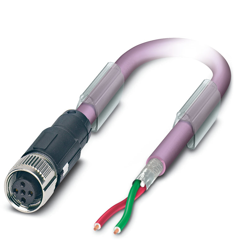 AB-PB-5,0PUR-M12FS - Cablu de PROFIBUS: Priza sau fisa M12 si un capat liber