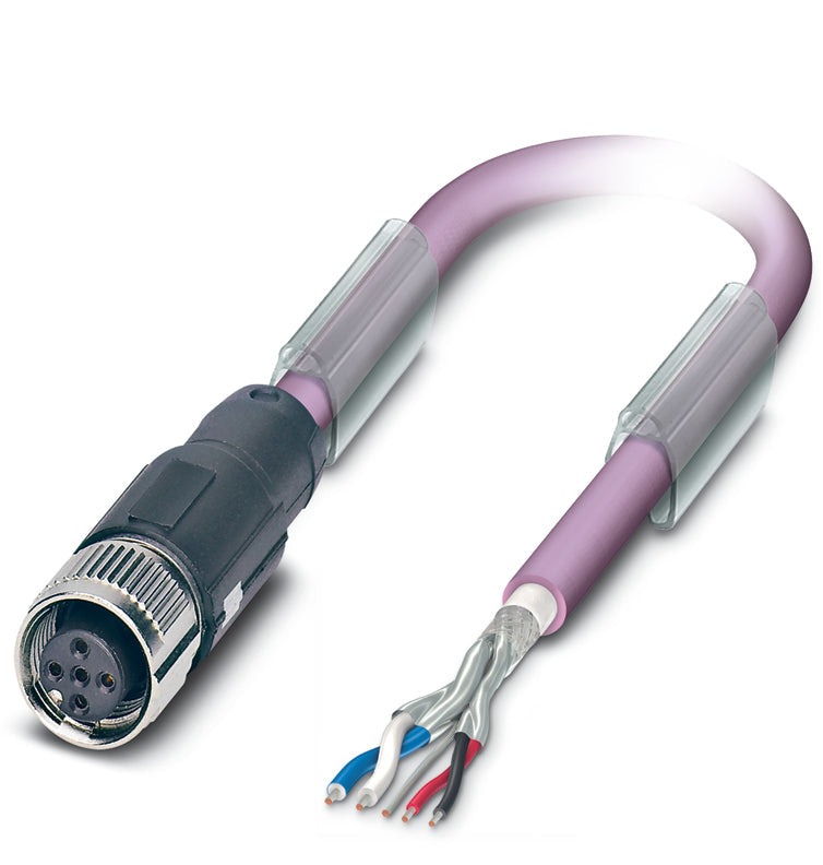 AB-DN-5,0PUR-M12FS - Cablu pentru DeviceNet/CANopen : priza sau fisa M12 premufata si un capat liber