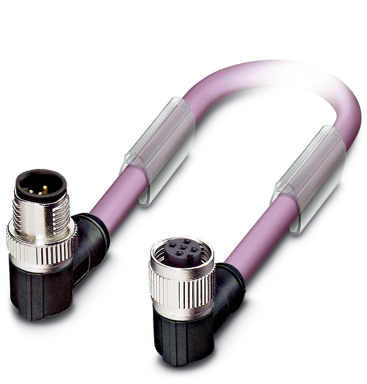 AB-PB-M12MA-5,0PUR-M12FA - Cablu de PROFIBUS: Priza si fisa M12