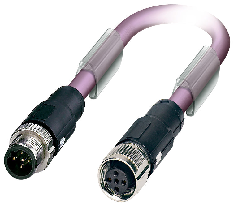 AB-PB-M12MS-1,0PUR-M12FS - Cablu de PROFIBUS: Priza si fisa M12
