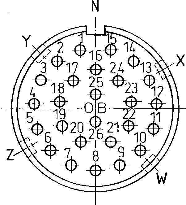 202060AA+40250126 KOMBINATION RUNDSTVB. - Conectori circulari cu pini pentru cositorire 21-pini ?i 26- pini