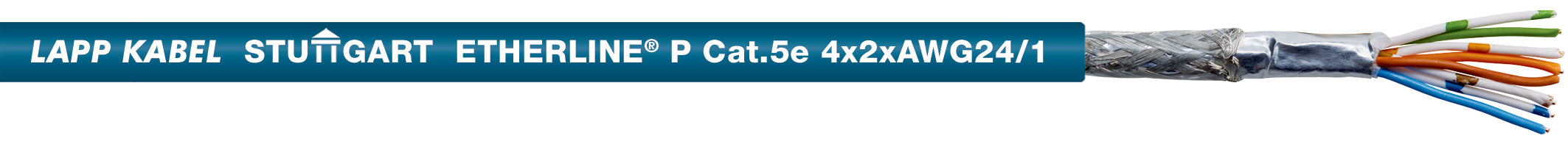 ETHERLINE H-H CAT.5e 4X2XAWG24/1 - Cablu Ethernet apartinând categoriei 5e, clasa D pentru pozare fixa - testat pâna la o valoare de 100 MHz