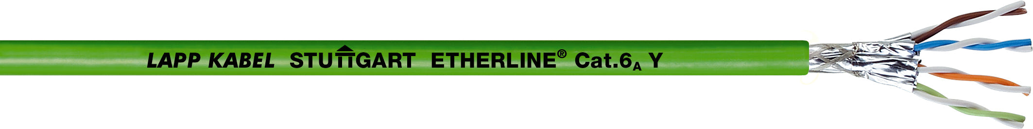 ETHERLINE Cat. 6A H - Cablu Ethernet apartinând categoriei 6A, clasa EApentru pozare fixa - testat pâna la o valoare de 500 MHz