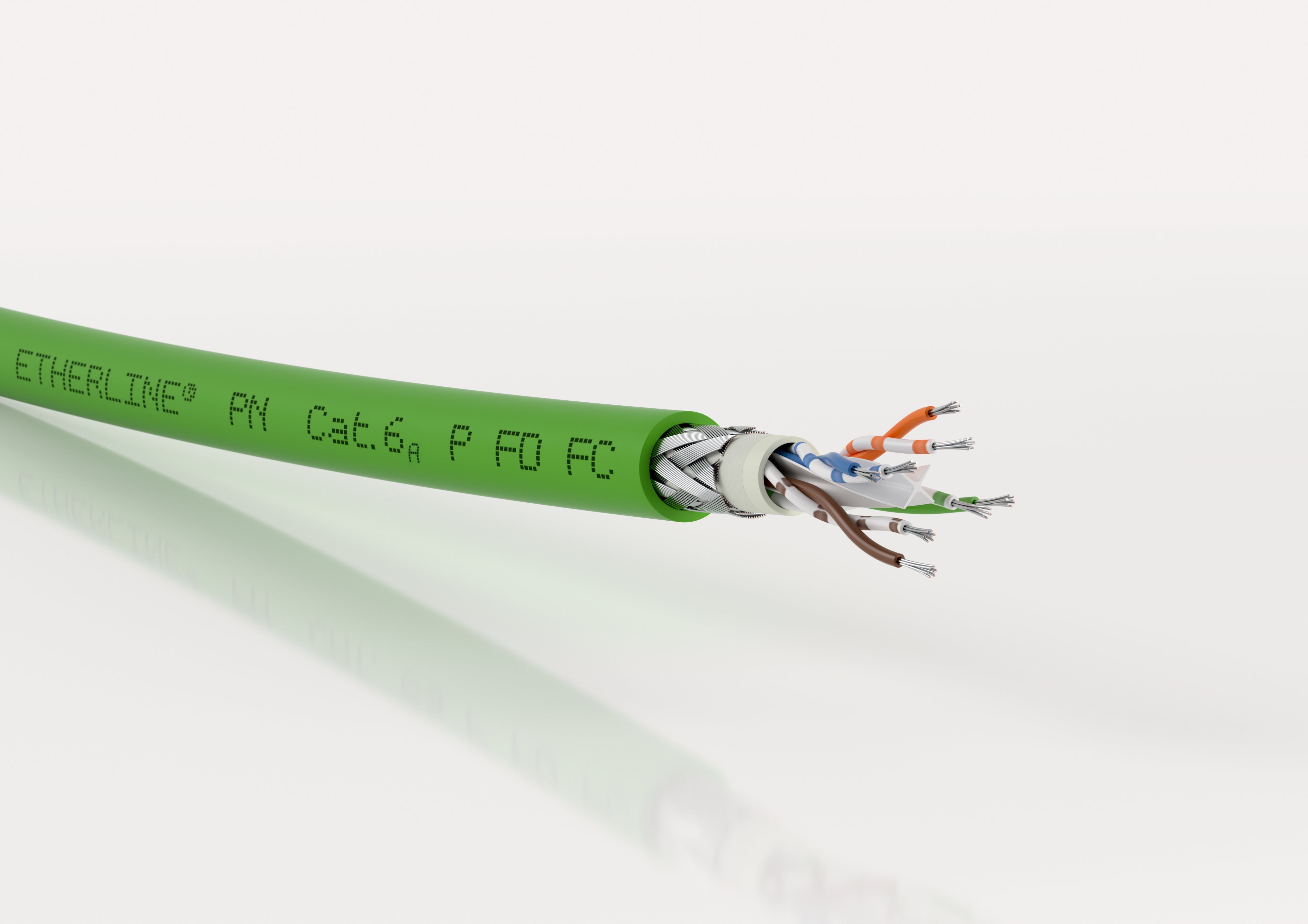 ETHERLINE PN Cat. 6A P FD FC<p><font color="#AAAAAA">Cablu Ethernet categoria 6A, clasa EA pentru utilizare cu flexibilitate ridicată cu manta interioară FC - testat până la o valoare de 500 MHz</font></p>