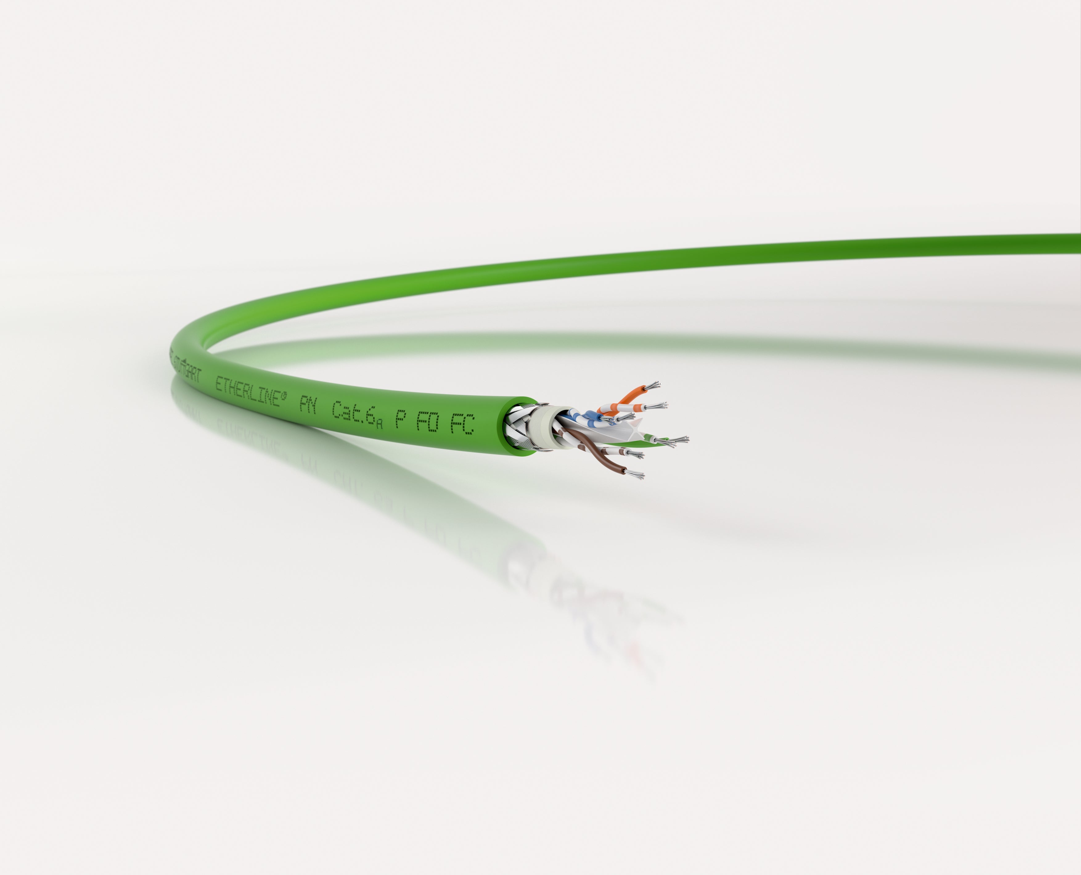 ETHERLINE PN Cat. 6A P FD FC<p><font color="#AAAAAA">Cablu Ethernet categoria 6A, clasa EA pentru utilizare cu flexibilitate ridicată cu manta interioară FC - testat până la o valoare de 500 MHz</font></p>