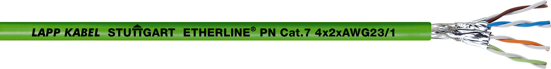 ETHERLINE PN CAT.7 FRNC A - Cablu de Ethernet industrial Cat. 7 , Clasa F pentru instala?ii fixe - testat pâna la 600 MHz