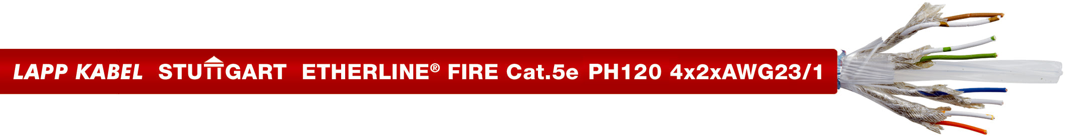 ETHERLINE FIRE Cat.5e PH120 4x2x23/1 AWG - Cabluri Industrial Ethernet cu integritatea izola?iei