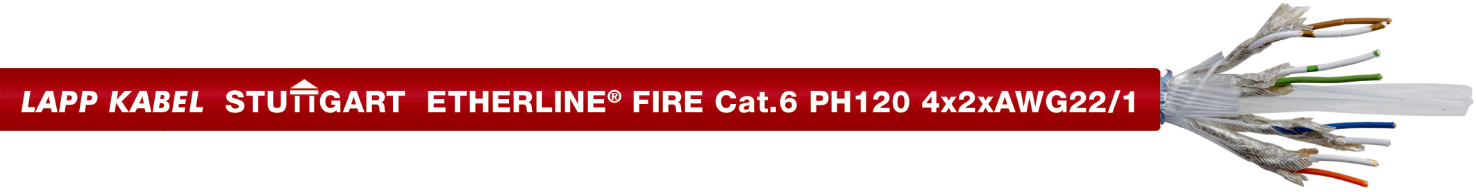 ETHERLINE FIRE Cat.5e PH120 4x2x23/1 AWG - Cabluri Industrial Ethernet cu integritatea izola?iei