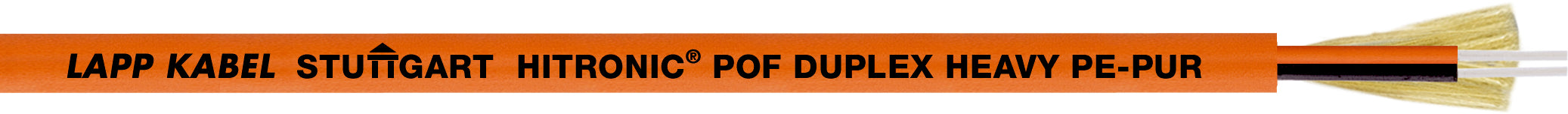 HITRONIC POF DUPLEX HEAVY PE-PUR - Fibra optica din polimer versiune cu izolatie PUR ,duplex , aplica?ii statice sau flexibile