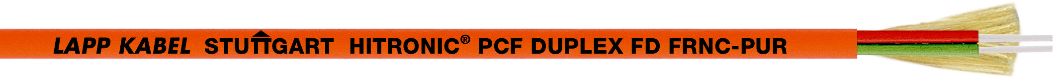 HITRONIC® PCF DUPLEX FD FRNC-PUR - Cabluri din fibre placate cu polimer cu doua fibre (Duplex), aplica?ii in mi?care, izola?ie PUR, fara halogeni