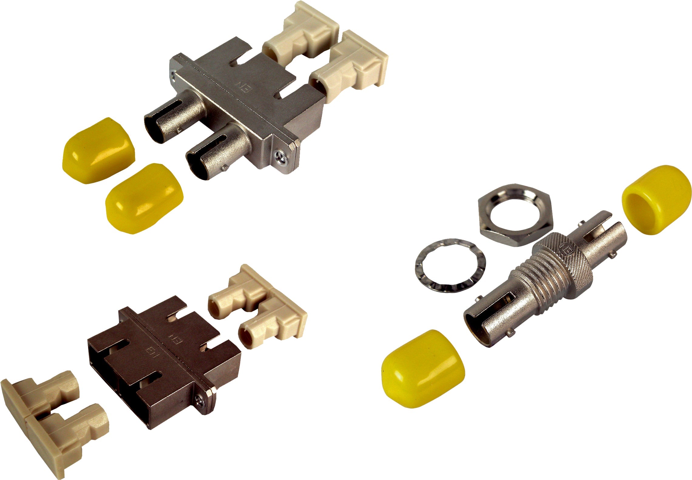 GOF Adapter ST(BFOC) Multimode /4PC - Accesorii pentru fibra optica de sticla,  adaptoare pentru conectori de tip LC, SC ?i ST