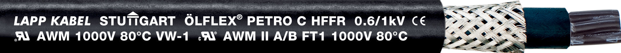 ÖLFLEX PETRO C HFFR 5G2,5 BK - Cablu robust rezistent la substan?e chimice ?i efort mecanic, în condi?ii dure de mediu - certificare UL/cUL ?i DNV/GL