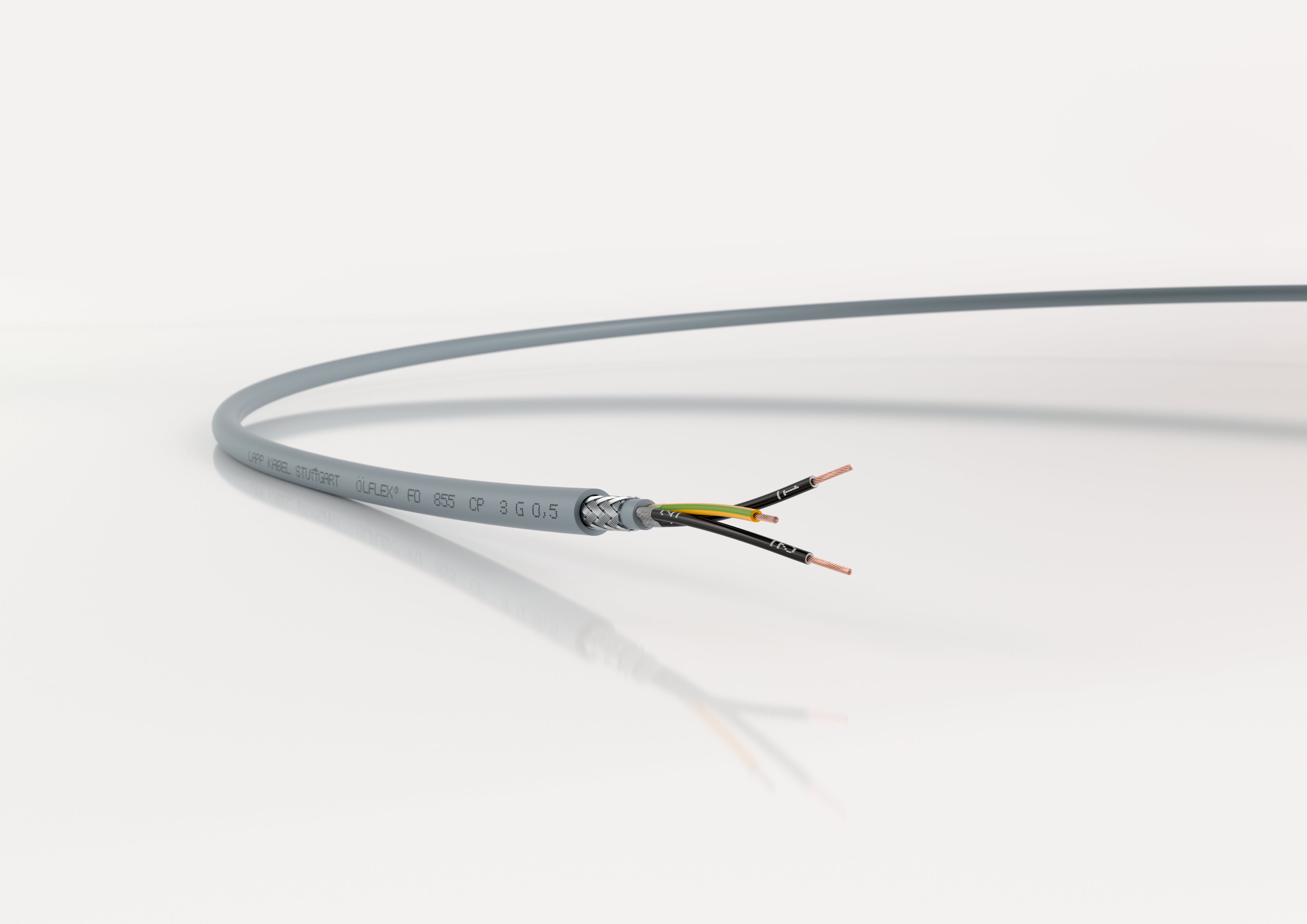 ÖLFLEX FD 855 CP 20G0,5 - Cablu super flexibil, ecranat, fara halogeni, cu manta din PUR rezistent la abraziune si ulei, certificat