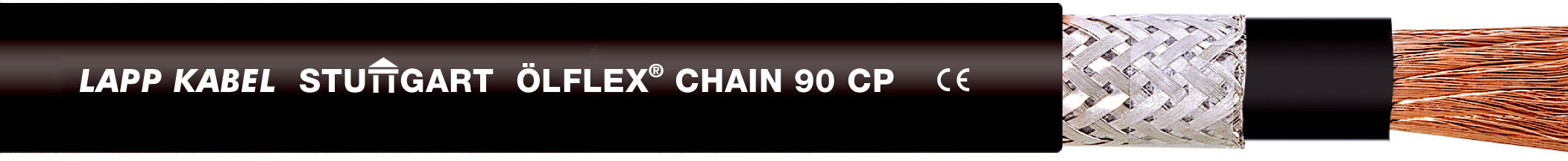 ÖLFLEX CHAIN 90 CP 1X95 - Conductor de forta superflexibil ecranat,  cu manta din PUR rezistent la abraziune ?i la uleiuri, cu certificare pentru America de Nord