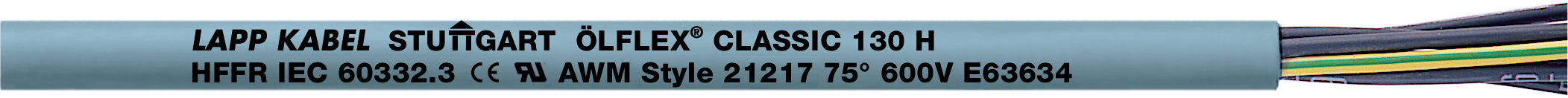 ÖLFLEX CLASSIC 130 H 3X1,5 - Cabluri de control fara halogen, cu proprietati de rezisten?a la foc îmbunata?ite