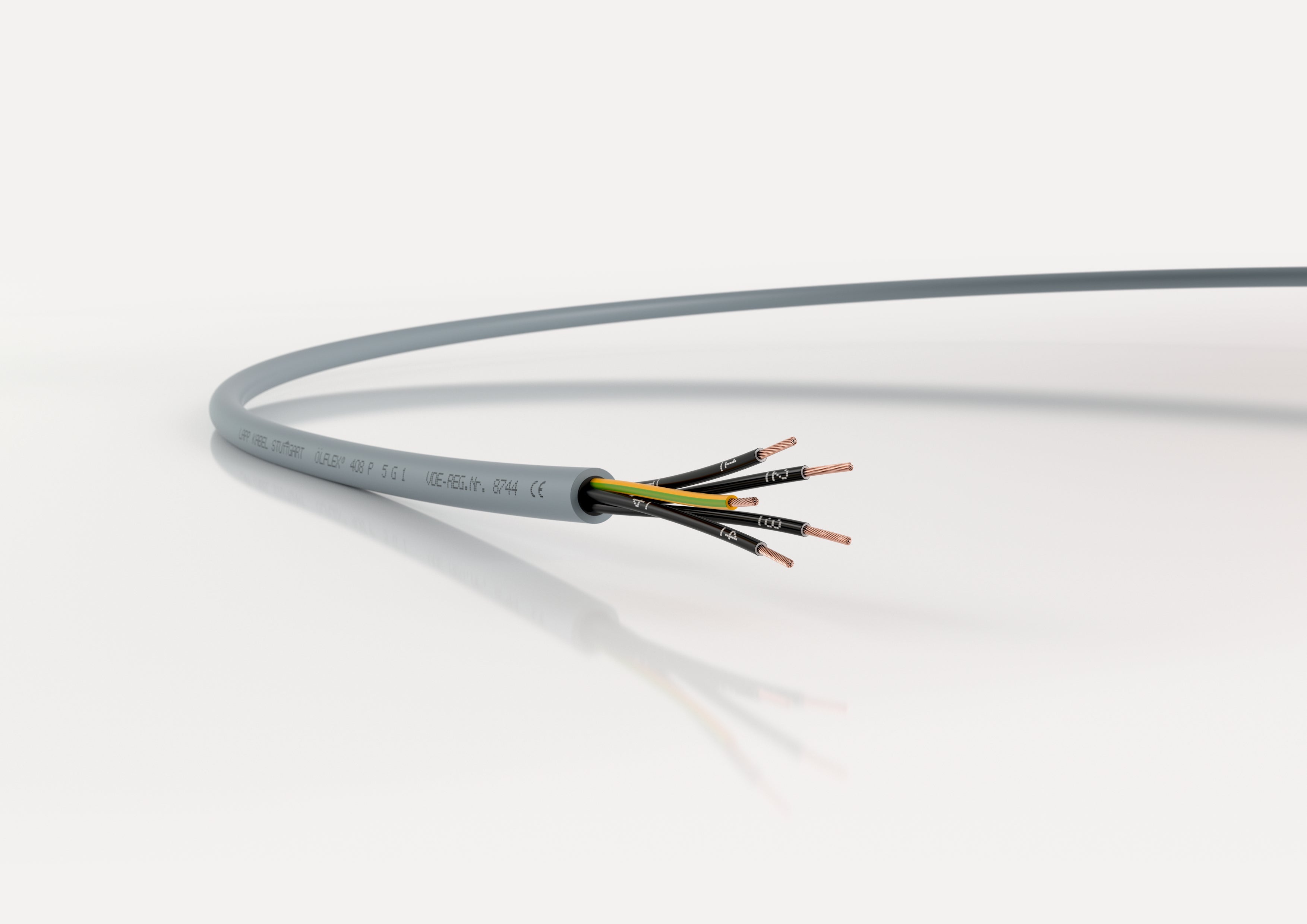 ÖLFLEX 408 P 7G1 - Cablu de control rezistent la abraziune cu izola?ie de poliuretan (PUR) pentru cerin?ele ridicate ale aplica?iilor - certificare VDE