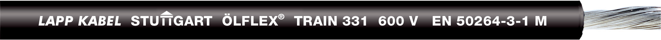 ÖLFLEX TRAIN 331 600V 1X120 BK - Conductor conform cu EN 50264-3-1 tip M pentru cerin?e ridicate în aplica?ii feroviare